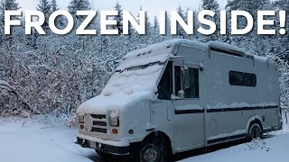 FROZEN inside the van Winter Vanlife