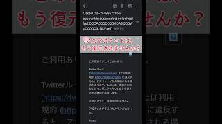 Xのアカウントが凍結され、異議申し立てをしたら、このようなメールが届きました。《Twitter》