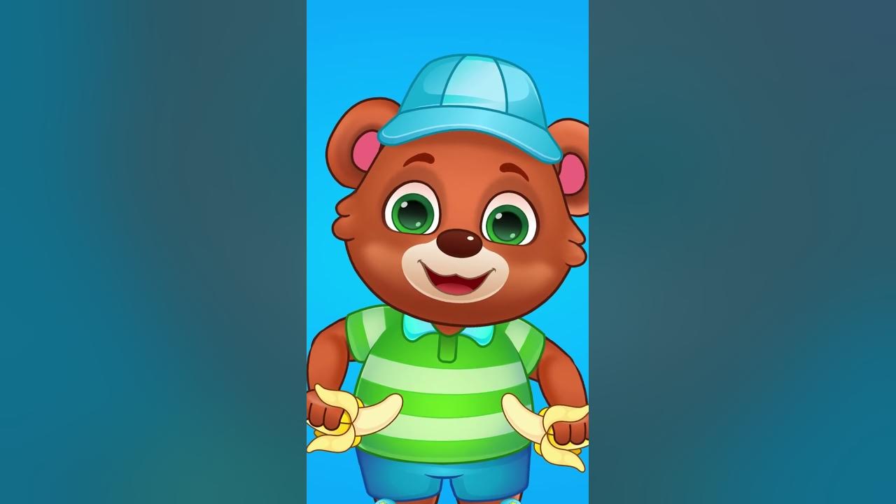 🐻 Brody Bear Chomping On Bananas 🍌 | Funny Burping Video For Toddlers To Watch 🤩 #shorts