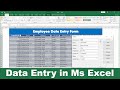 How To Work Data Entry in Ms Excel Hindi Tutorial || Employee Data Entry Work in Ms Excel