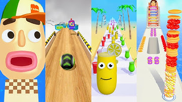 SANDWICH RUNNER | GOING BALL | JUICE RUN | PANCAKE RUN - ALL LEVELS SPEEDRUN GAMEPLAY (ANDROID IOS)