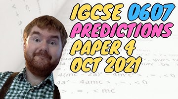 iGCSE 0607 Maths Predictions Paper 4 October 2021