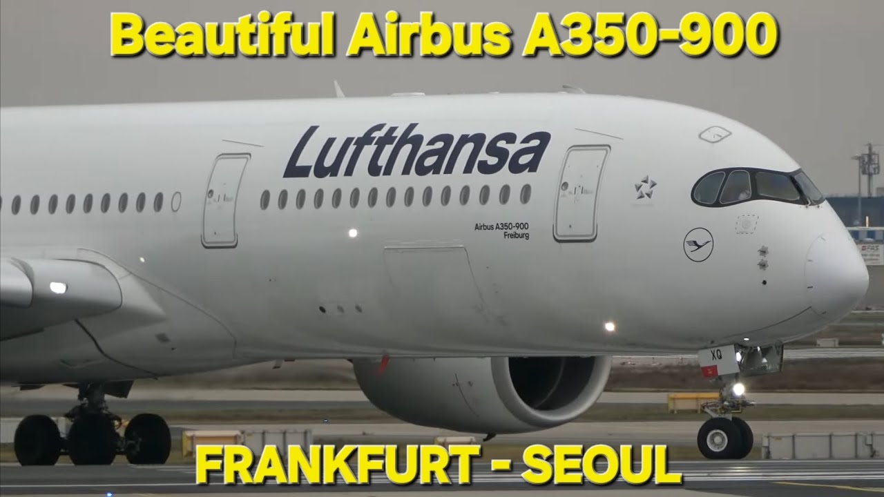 Lufthansa Airbus A350-900 | Close-Up Take-Off | Runway 18 | Frankfurt Airport 