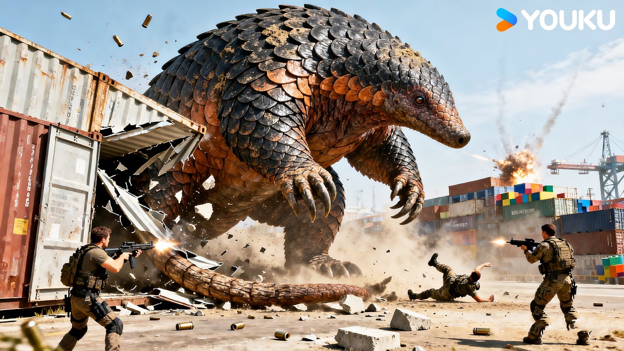 🌊🦔💥Shootout at dockside enrages mutant pangolin! | The Monster Is Coming | YOUKU MONSTER MOVIE