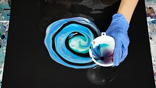 Experimenting with galaxy acrylic pour today - my first take on the
pouring space themed art. funnel worked out very well for this
technique,...