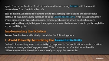 Resolving the Notification Launch Issue: From Notification to App with Intent Handling