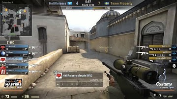 Team Property Joel "emilio" Mako VAC Banned LIVE During Team Property vs Hellraisers