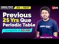 Periodic Table | Previous 25 Years Questions | Complete In 60 Min. | NEET | JEE | Vishal Sir