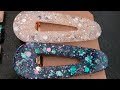 Resin barrettes using just glitters..... GLITTERIFIC!!!! stunning results!!! Video #247