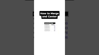 How to merge and center in excel #business #finance #career #money #wealth #excel #work