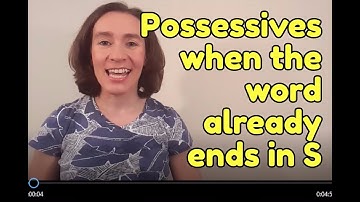 How to form possessives in English when the word ends in "S"