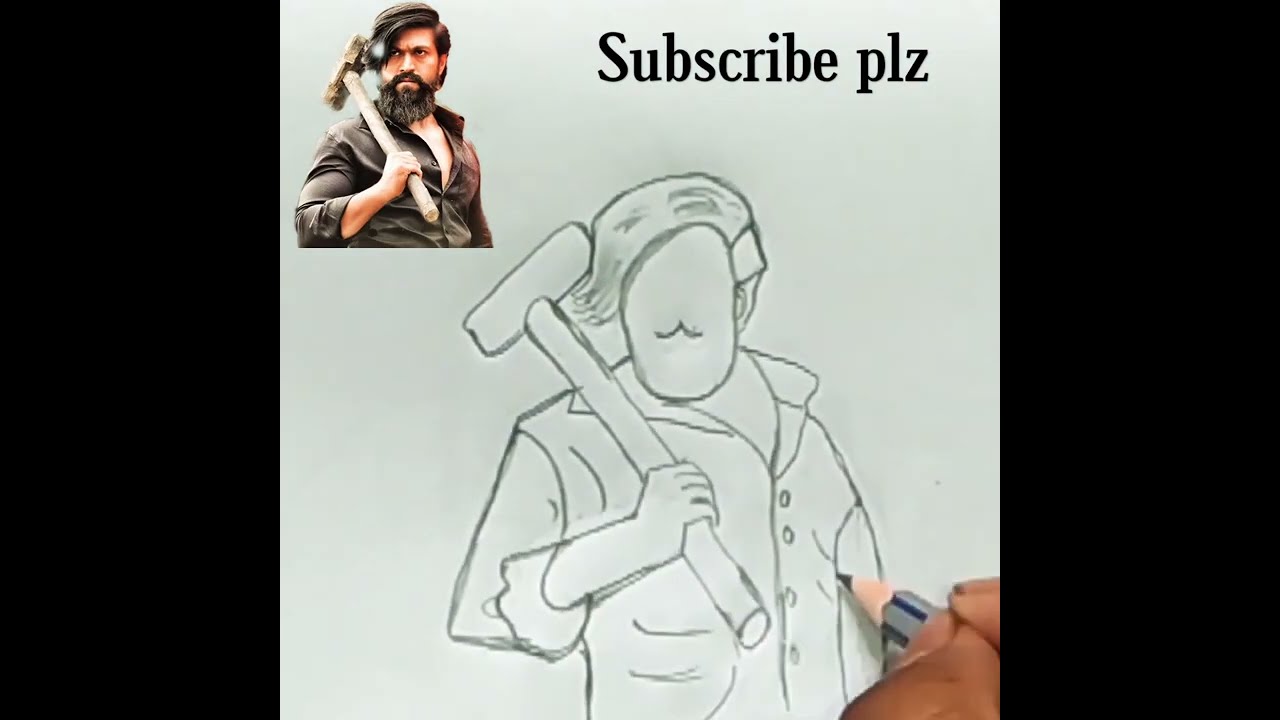 KGF 2 Yash Drawing.KGF 2. Rocking Star Yash. 