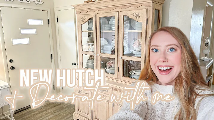 MY NEW COTTAGE SYLE HUTCH REVEAL + DECORATE WITH M...