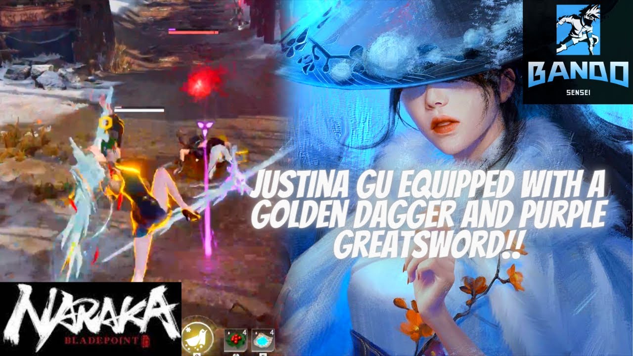 NARAKA: Bladepoint - JUSTINA GU EQUIPPED WITH A GOLDEN DAGGER AND ...