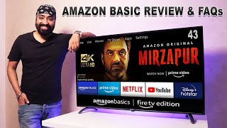 REVIEW AFTER 20 Days with FAQs | AMAZON BASICS FIRE TV EDITION 4K 43 INCH -  YouTube