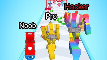 NOOB VS PRO VS HACKER VS GOD in Giant Transformer Rush - Rs Sanjid Gameplay