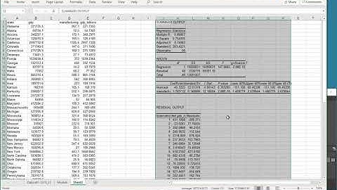 Creating Simple OLS Regressions (Excel 365)