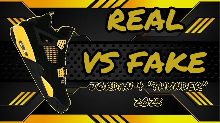 🤯 FAKE VS REAL JORDAN 4 “THUNDER” 2023 #nike #thunder #jordan