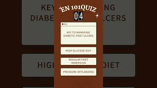 Key to managing diabetic foot ulcers? #WoundCare##enrollednurse #nursing101popquiz