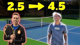 I coached him to become a 4.5 in LESS than 30 minutes | A private lesson with Jordan Briones