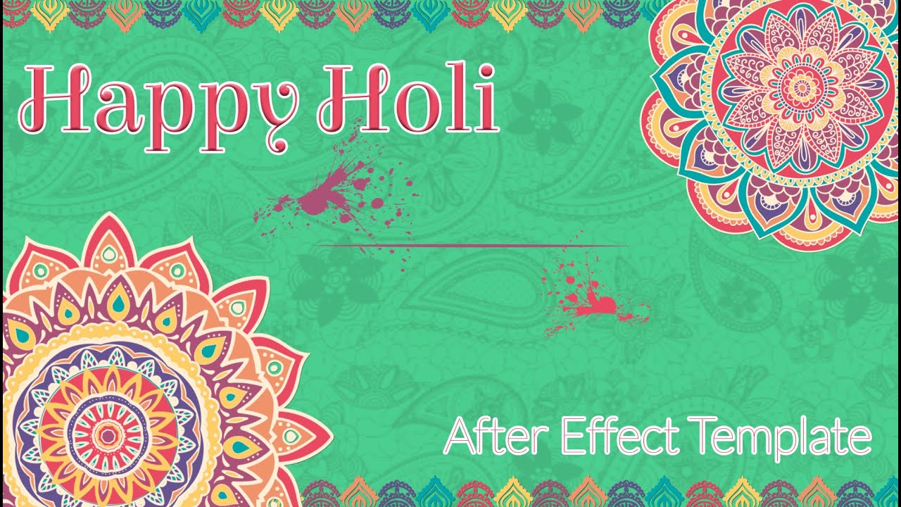 Holi Festival Opener In After Effect