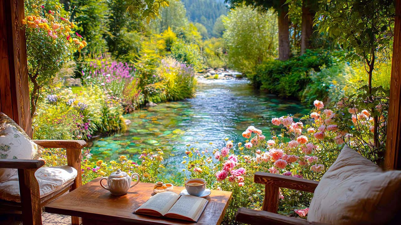 Spring Window of the Streamside🌼🍃✨ Stream Sounds & Birds in the Forest for Inner Peace