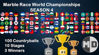 Marble Race of 100 Countryballs | Marble Race World Championship Season 4