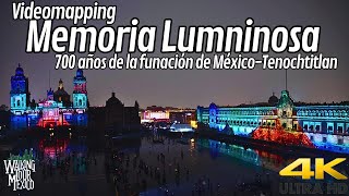 Memora Luminosa México-Tenochtitlan 700 años en Zócalo de la CDMX México