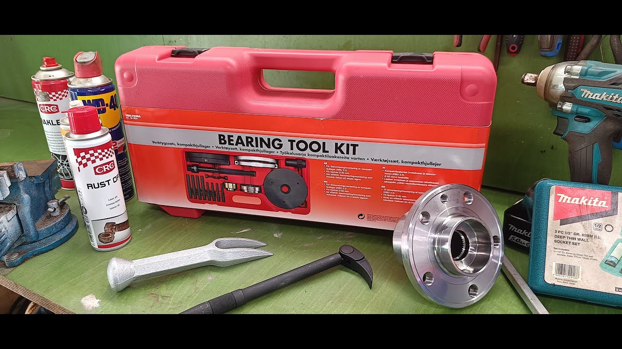 Volvo V70 etupyörän laakerin vaihto Bilteman erikoistyökalulla