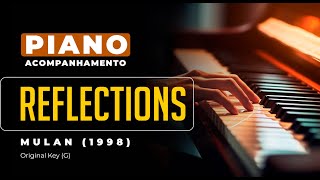 Video thumbnail of "Reflections (Mulan) - Piano Playback for Cover / Karaoke"