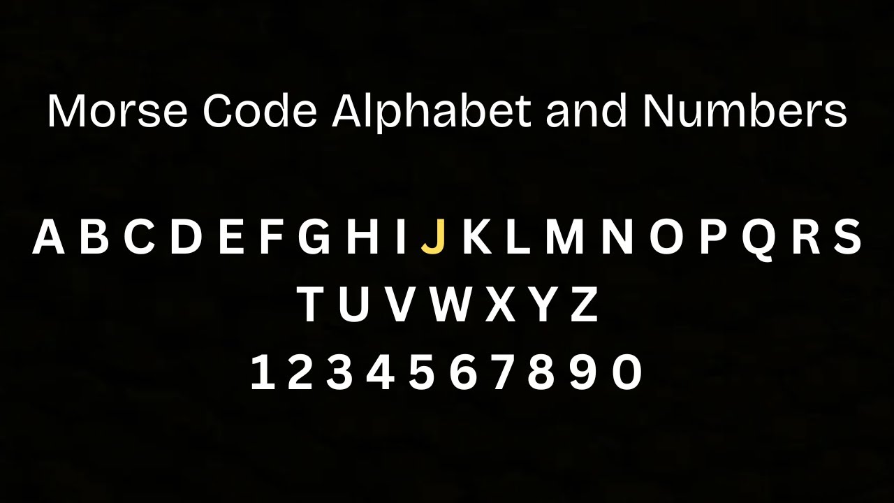 Morse Code Alphabet and Numbers *Audio* - YouTube
