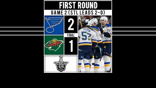 Blues Stun the Wild in Game 2 - HIGHLIGHTS: Jaden Schwartz scores with 2:33 left in