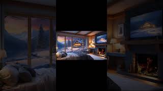 mountain house in the snow #foryou #relaxing #nature #shorts