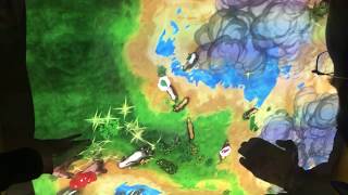 kinect  sand table  interactive projection sand