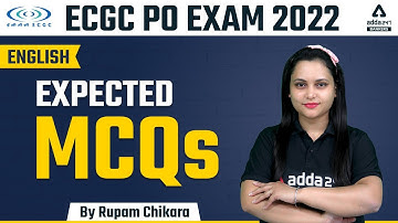 ECGC PO EXAM 2022 ENGLISH EXPECTED MCQS BY RUPAM