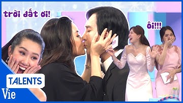 Trinh Trinh hôn Kim Tử Long ngay trên sân khấu Chị Em Chúng Mình khiến bộ 6 hoảng hốt