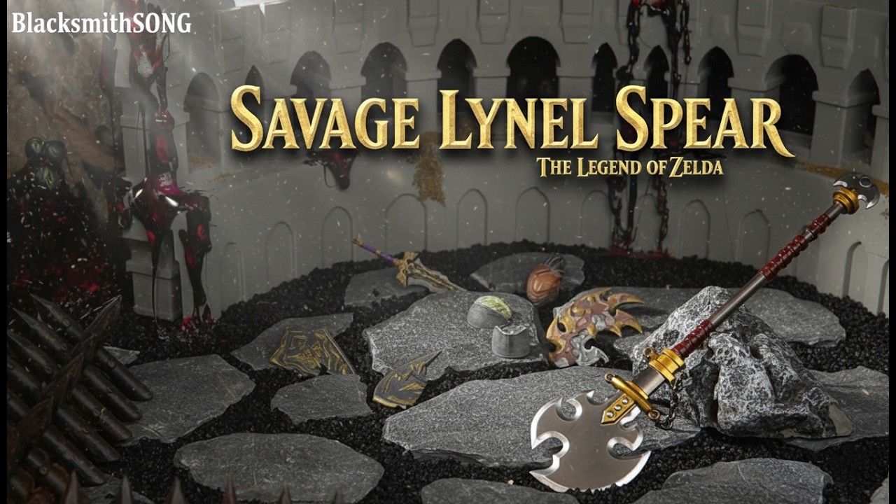Savage Lynel Spear Replica – 21cm Die-Cast Metal Spear | Alpha's Toll — video still from the handmade miniature scene