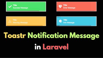 How to Show Toastr Notification Message in Laravel