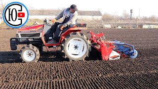 We sow barley under a milling cutter with a roller.