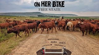 Solo Motorcycle Ride through the Free State in South Africa. Ep 90.