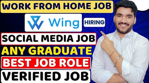 Wing Work From Home Jobs 2025 | Online Jobs At Home | Remote Jobs For Freshers | Verified WFH Jobs