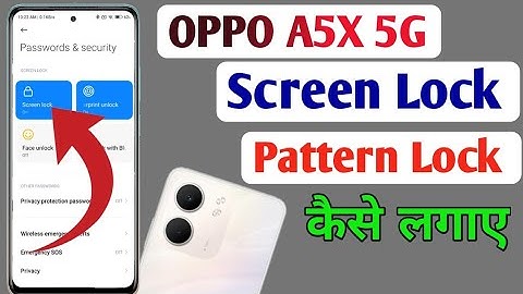 Oppo A5x 5G screen lock setting | Oppo A5x 5G me screen lock kaise lagaye | Oppo A5x 5G screen lock