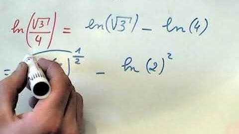 CALCULS AVEC LOGARITHMES népériens.