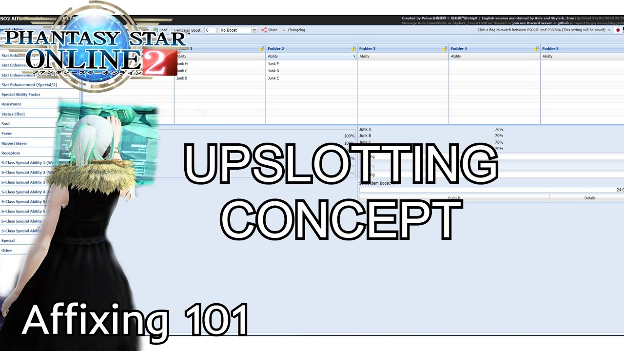 Pso2 Upslotting Affixing 101 Youtube