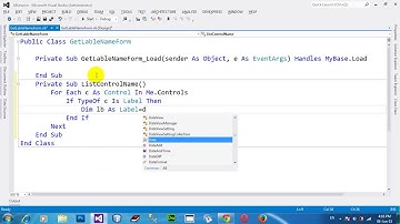 Get all Labels on a windows form using VB NET 2012