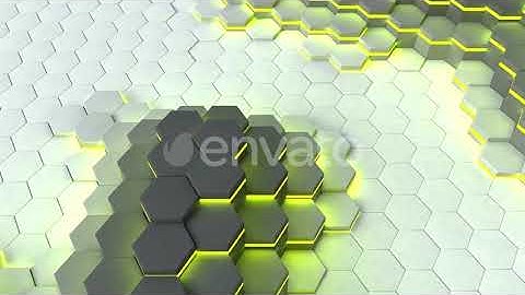 Abstract Hexagon Background Yellow | Motion Graphics - Envato elements