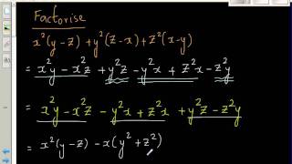 Factorising Cyclic Expression X 2 Y Z Y 2 Z X Z 2 X Y Youtube