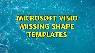 Microsoft Visio missing shape templates