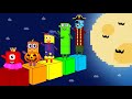 Pattern palace  the giant numberblocks mix level up  numberblocks spooky time   game animation