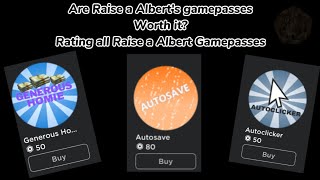 Rating all Raise a Albert Gamepasses! (Are they worth it?) | Raise a Albert